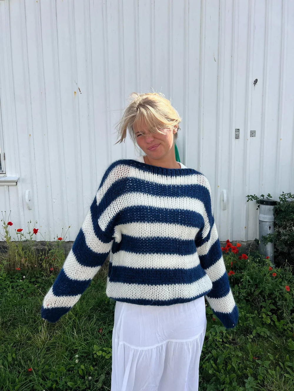 Amoura Stripe Knit – Blue