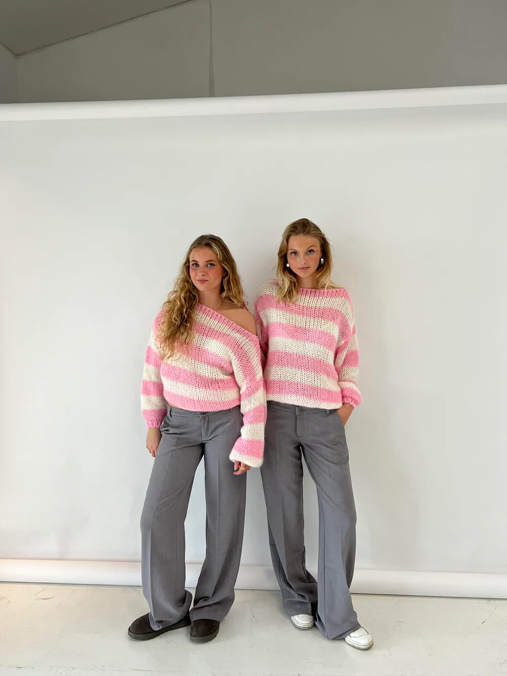 Amoura Stripe Knit – Pink