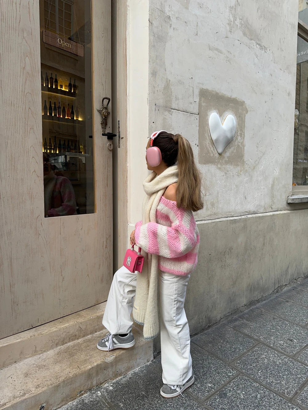 Amoura Stripe Knit – Pink