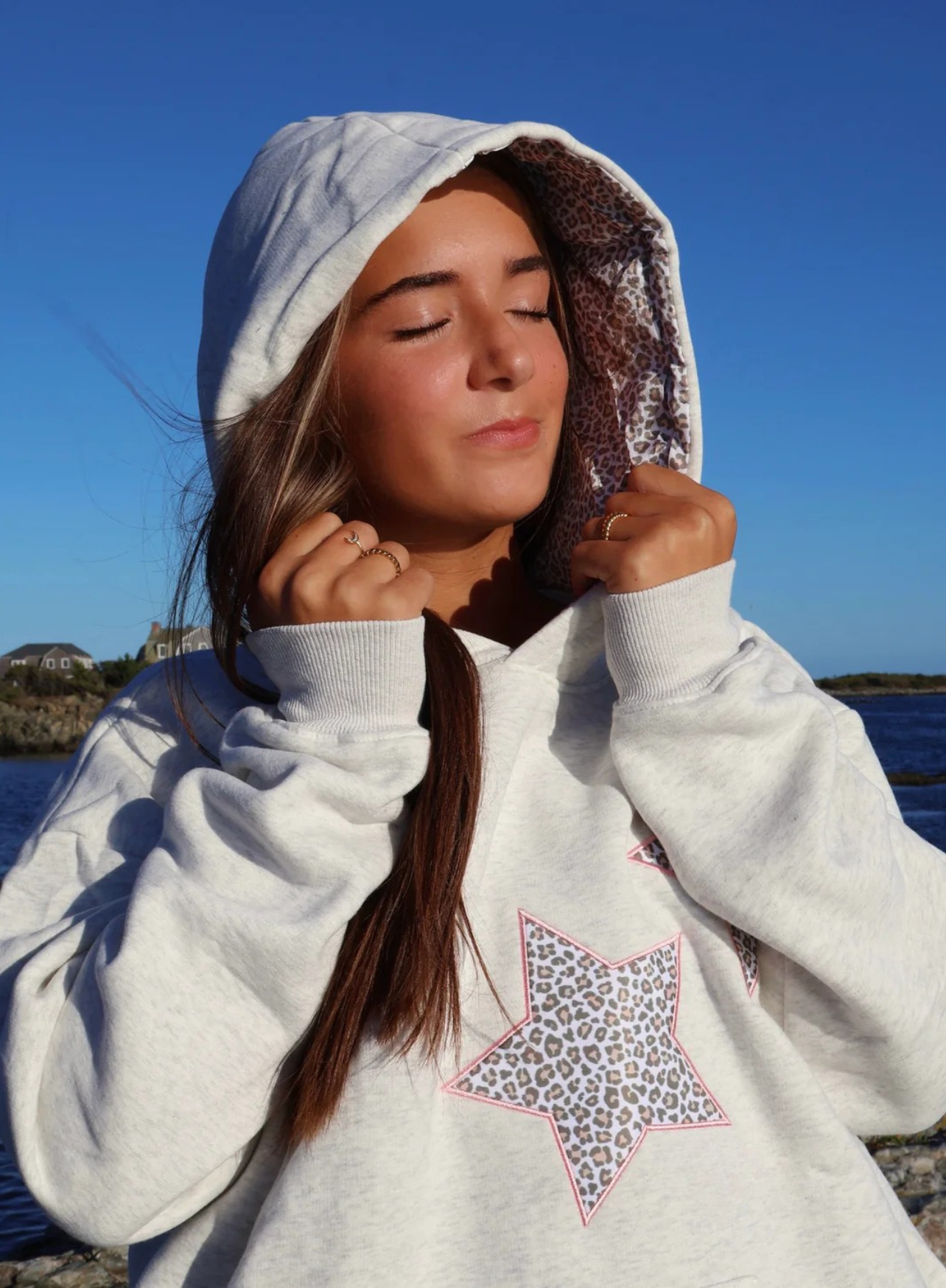Amoura Leopard Stars Hoodie