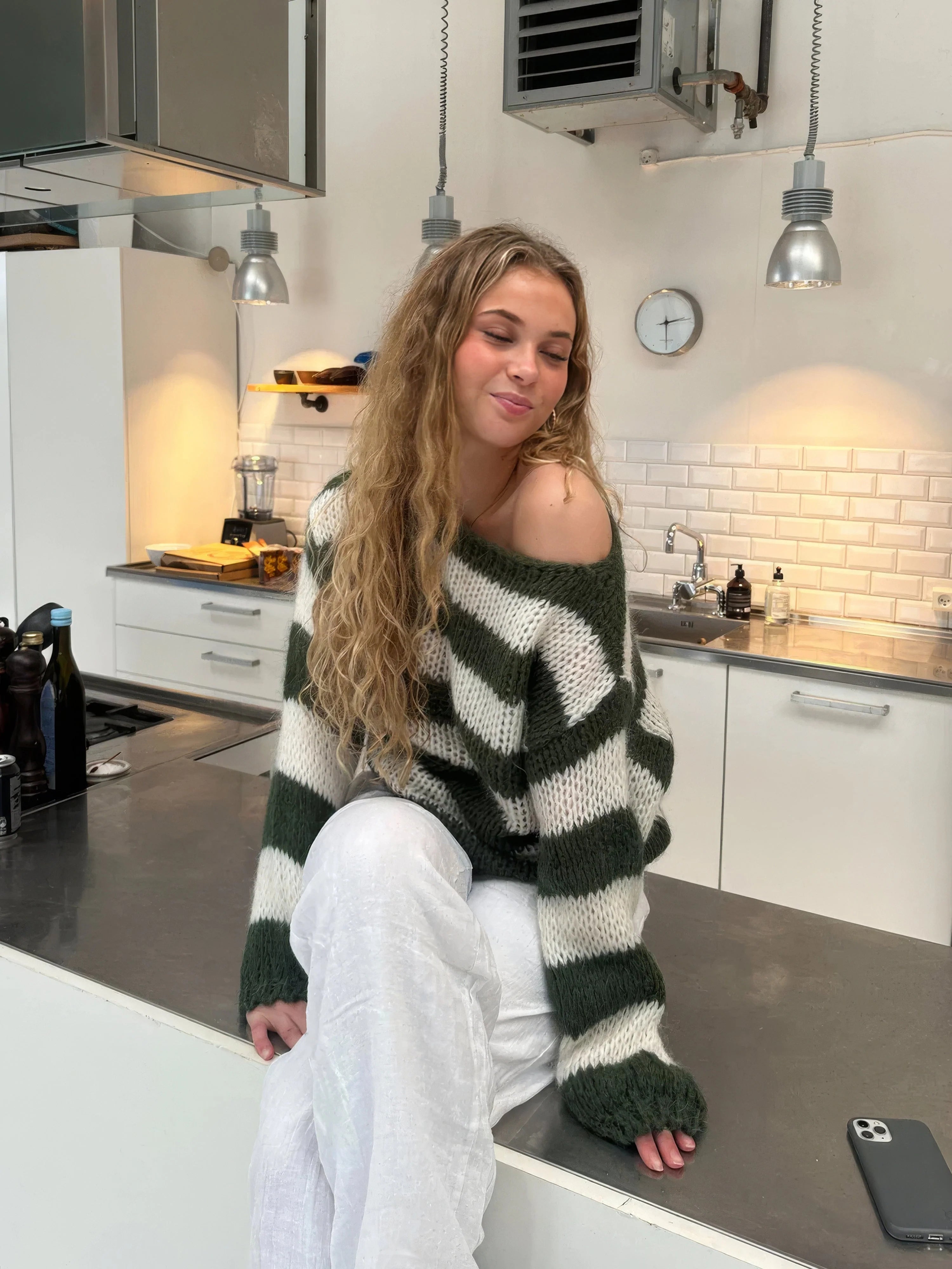 Amoura Stripe Knit – Green